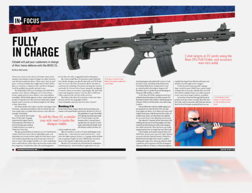 Citadel BOSS25 article gets published in the popular Shooting Sports Retailer magazine